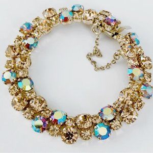 Vintage Champagne Rhinestone Bracelet